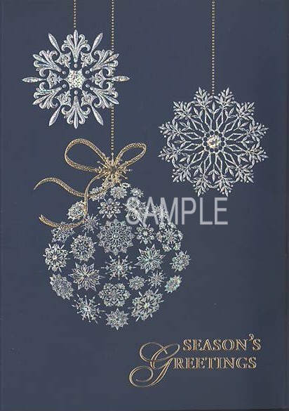Shimmering Snowflake Trio Holiday Card