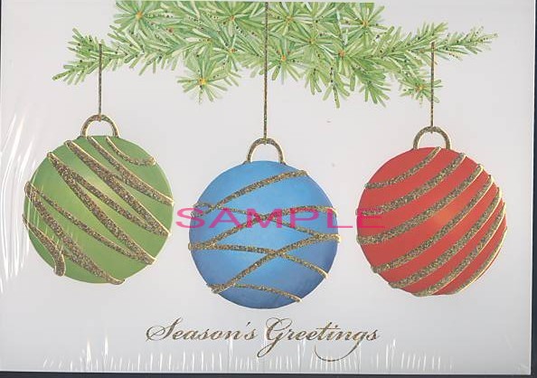 Ornamental Trio Christmas Card